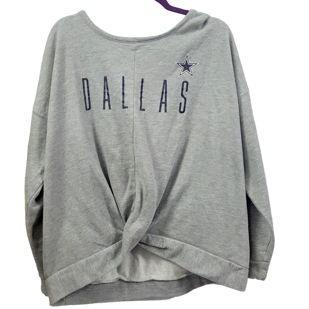 Dallas Cowboys‎ Scoop Neck Tie Bottom Women's Sweatshirt Size XL